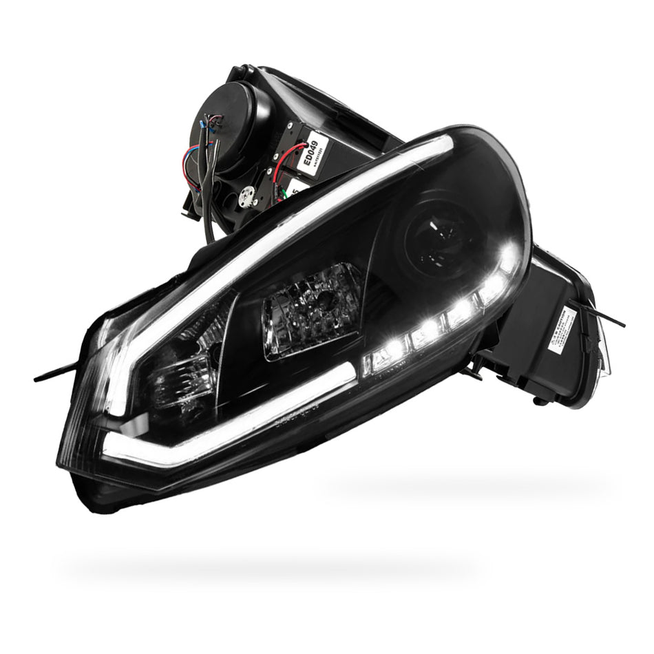 Volkswagen Golf MK6 (2009- 2013) 3D Stripe Bar LED DRL Projector Headlights LH + RH