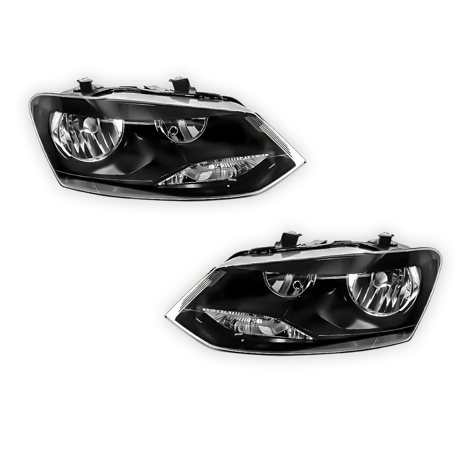 Volkswagen Polo 6R (2014 - 2017) Round Twin Reflector Headlights LH + RH