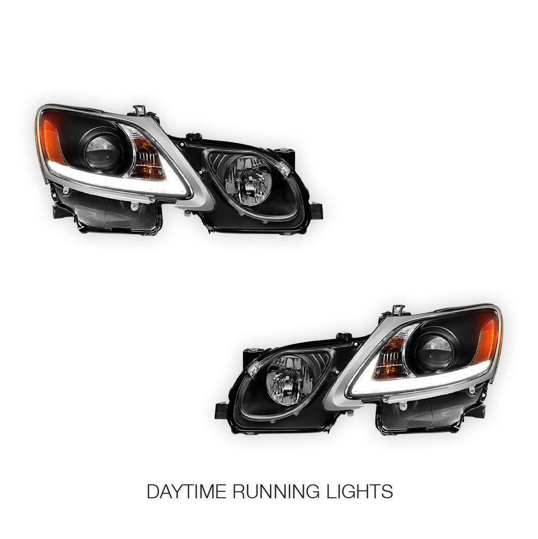 Lexus GS430 S190 (2005- 2010) HID / Xenon Model LED DRL Projector Headlights LH + RH