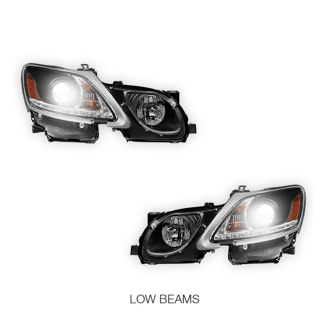 Lexus GS430 S190 (2005- 2010) HID / Xenon Model LED DRL Projector Headlights LH + RH