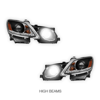 Lexus GS430 S190 (2005- 2010) HID / Xenon Model LED DRL Projector Headlights LH + RH