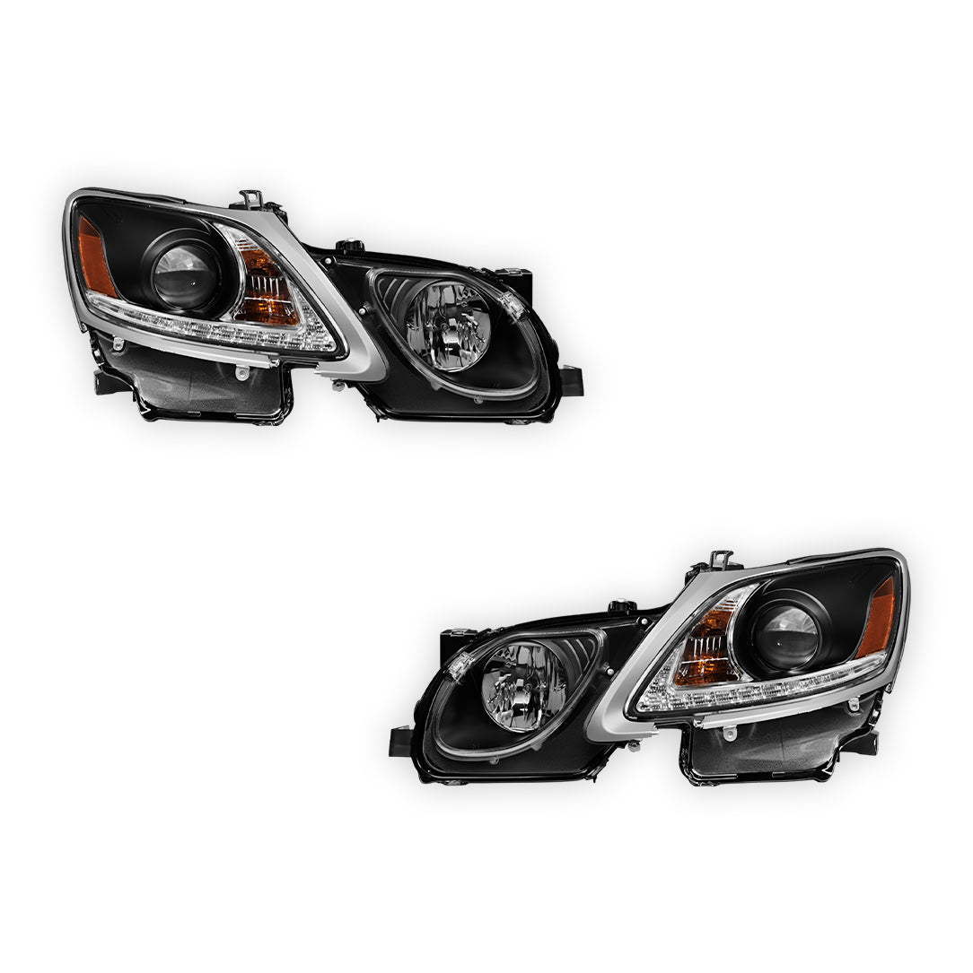Lexus GS430 S190 (2005- 2010) HID / Xenon Model LED DRL Projector Headlights LH + RH