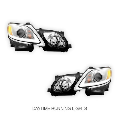 Lexus GS430 S190 (2005- 2010) HID / Xenon Model LED DRL Projector Headlights LH + RH