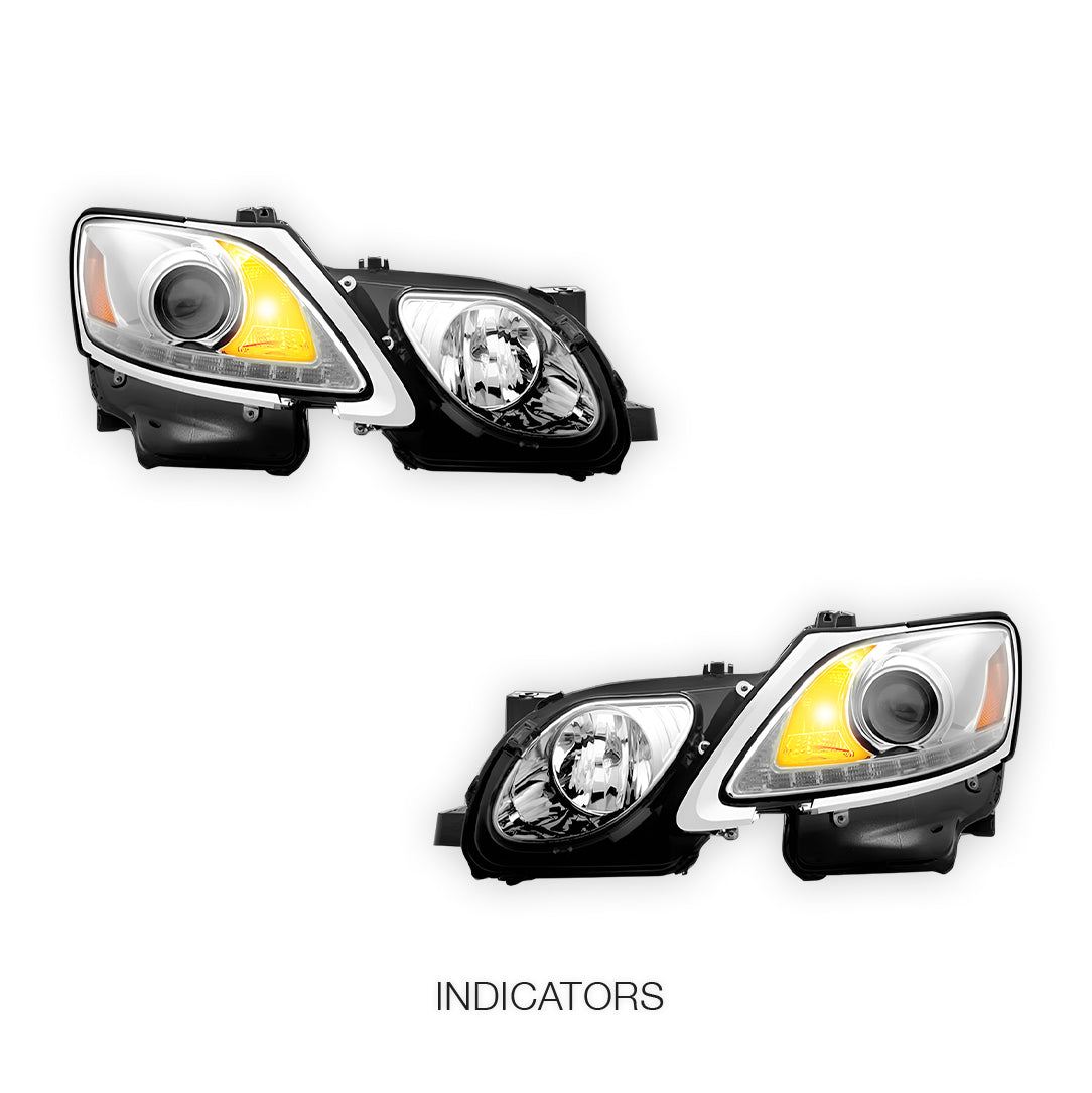 Lexus GS430 S190 (2005- 2010) HID / Xenon Model LED DRL Projector Headlights LH + RH