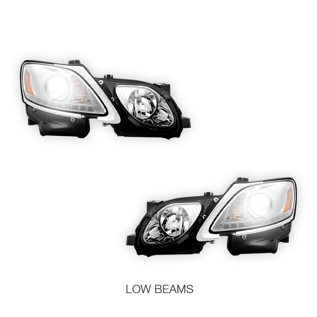 Lexus GS430 S190 (2005- 2010) HID / Xenon Model LED DRL Projector Headlights LH + RH