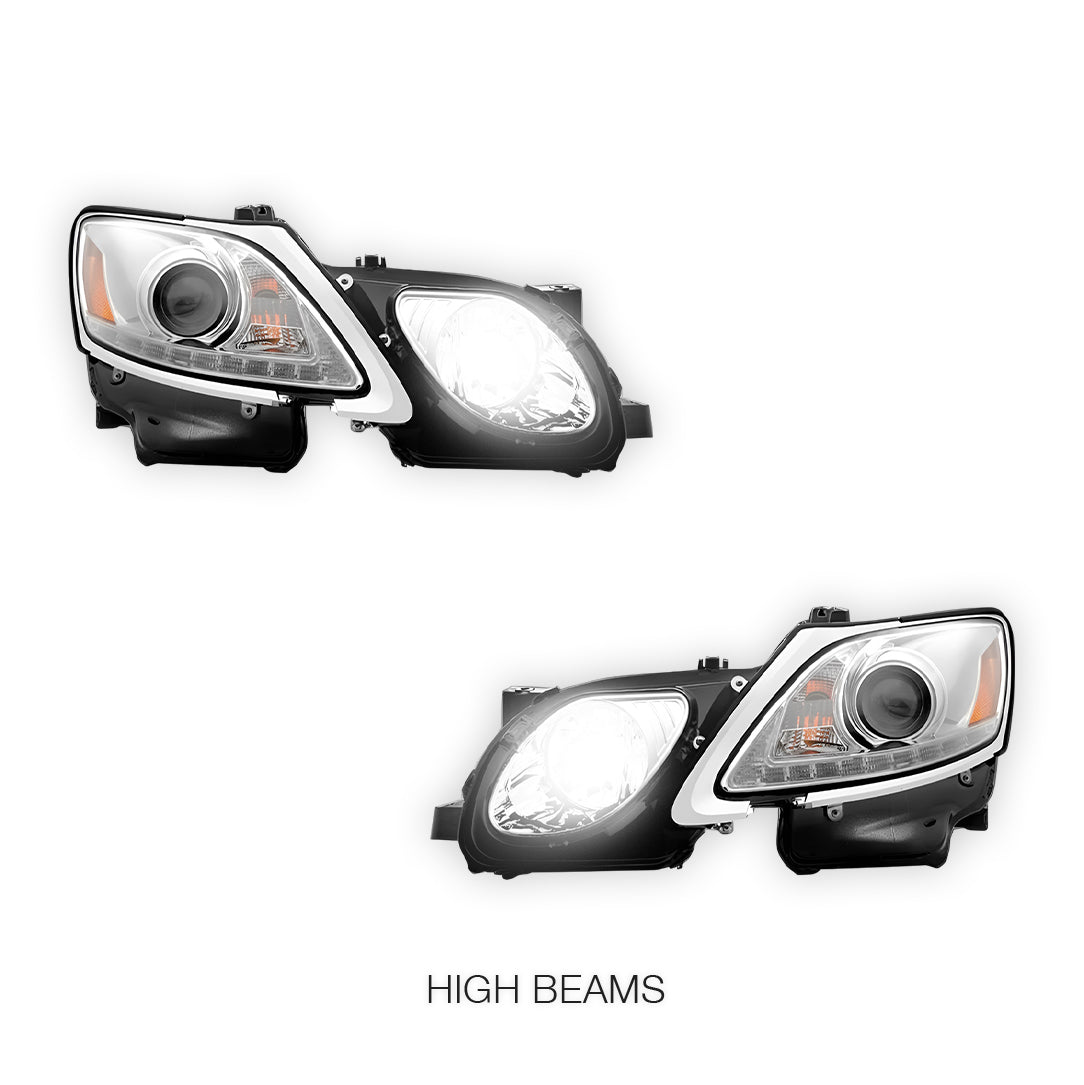 Lexus GS430 S190 (2005- 2010) HID / Xenon Model LED DRL Projector Headlights LH + RH