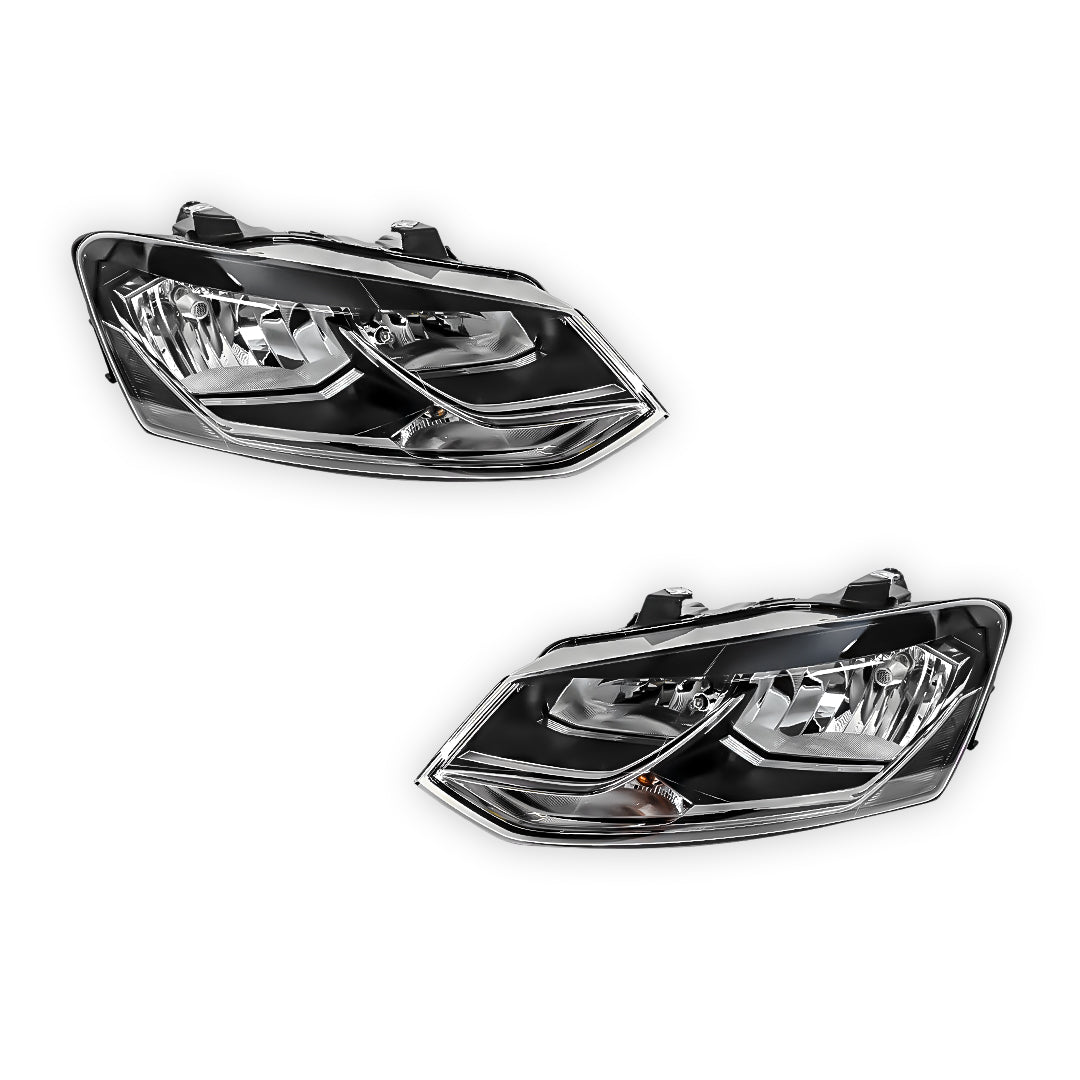 Volkswagen Polo 6R (2014 - 2017) Square Twin Reflector Headlights LH + RH