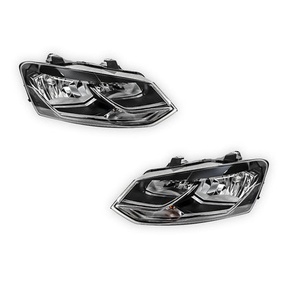 Volkswagen Polo 6R (2014 - 2017) Square Twin Reflector Headlights LH + RH