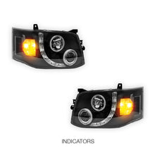 Toyota HiAce H200 (2011 - 2014) CCFL Angel-Eyes LED DRL Projector Headlights LH + RH