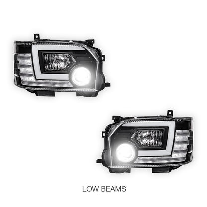 Toyota HiAce H200 (2015 - 2019) LED DRL Projector Headlights LH + RH