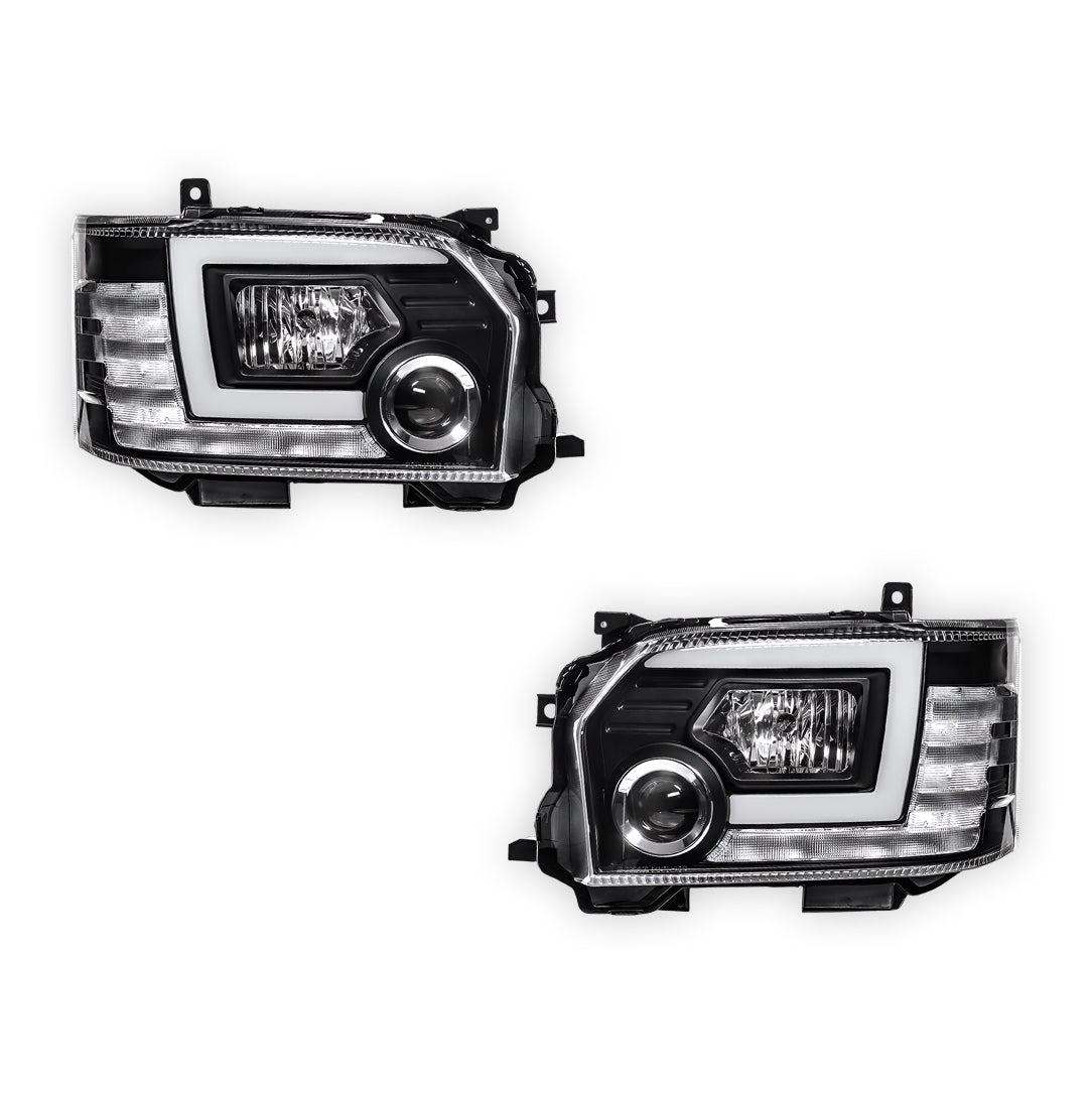 Toyota HiAce H200 (2015 - 2019) LED DRL Projector Headlights LH + RH