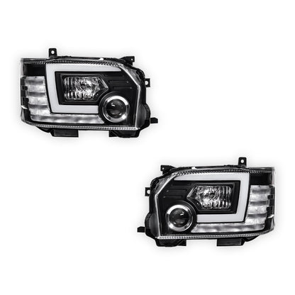 Toyota HiAce H200 (2015 - 2019) LED DRL Projector Headlights LH + RH