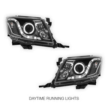 Toyota HiLux Vigo N70 (2011 - 2014) CCFL Angel-Eyes LED DRL Projector Headlights LH + RH