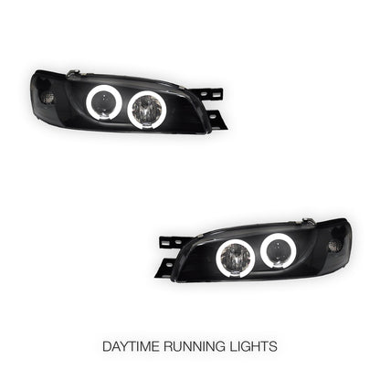 Subaru Impreza GC / GF STI (1994 - 2000) CCFL Angel-Eyes DRL Projector Headlights LH + RH