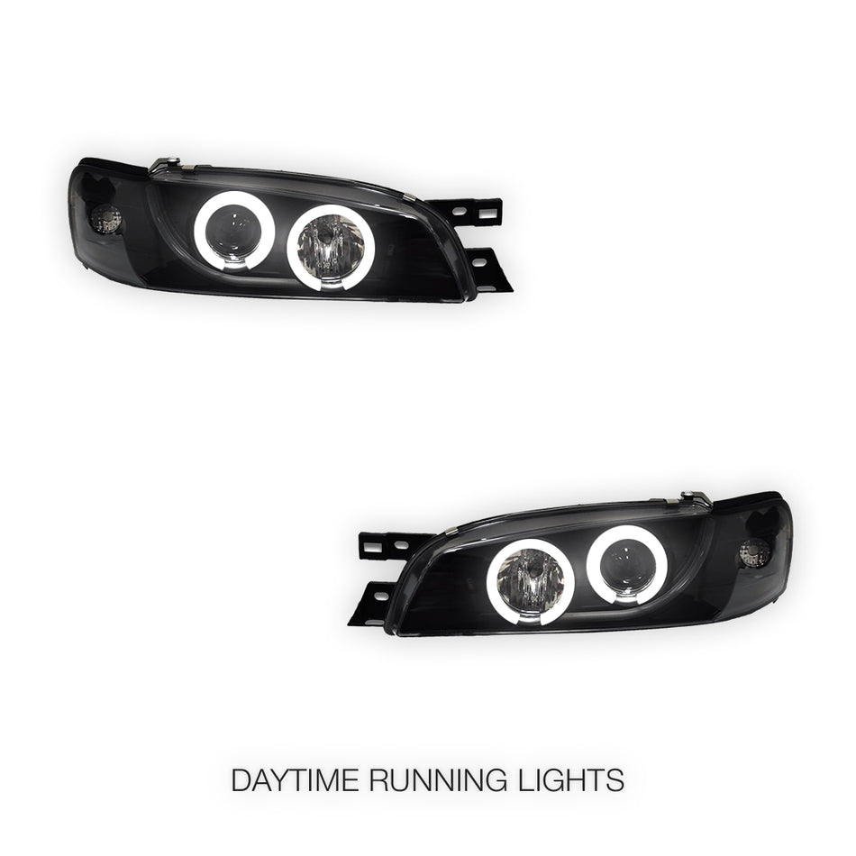 Subaru Impreza GC / GF STI (1994 - 2000) CCFL Angel-Eyes DRL Projector Headlights LH + RH