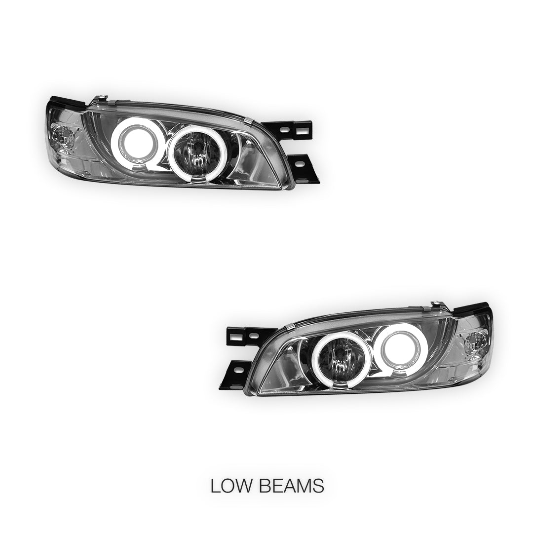 Subaru Impreza GC / GF STI (1994 - 2000) CCFL Angel-Eyes DRL Projector Headlights LH + RH