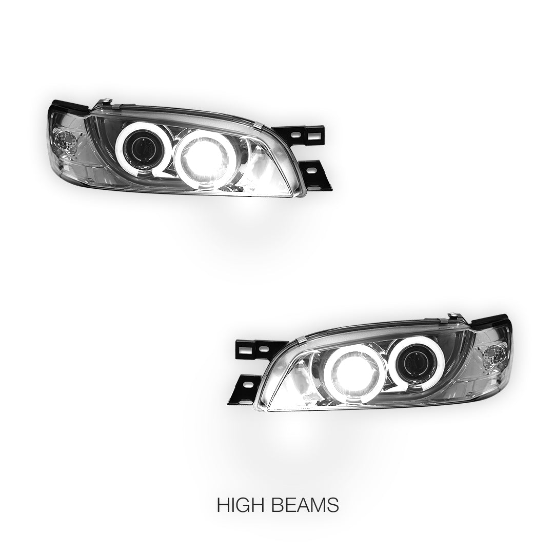 Subaru Impreza GC / GF STI (1994 - 2000) CCFL Angel-Eyes DRL Projector Headlights LH + RH