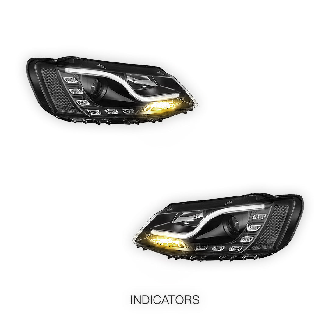 Volkswagen Jetta 1B (2011 - 2017) 3D LED DRL Projector Headlights LH + RH