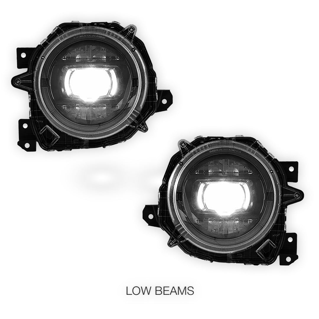 Suzuki Jimny JB74 (2019 - 2025) AMG G63 Style LED DRL Projector Headlights LH + RH