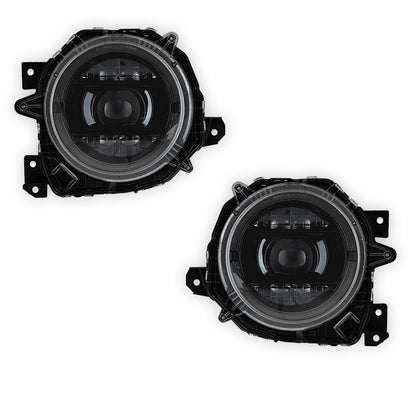 Suzuki Jimny JB74 (2019 - 2025) AMG G63 Style LED DRL Projector Headlights LH + RH