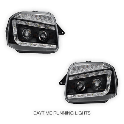 Suzuki Jimny SN413 (1999 - 2018) LED DRL Projector Headlights with LED Indicator LH + RH