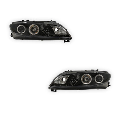 Mazda 6 GG / GY (2002 - 2007) LED DRL CCFL Angel-Eyes Projector Headlights LH + RH