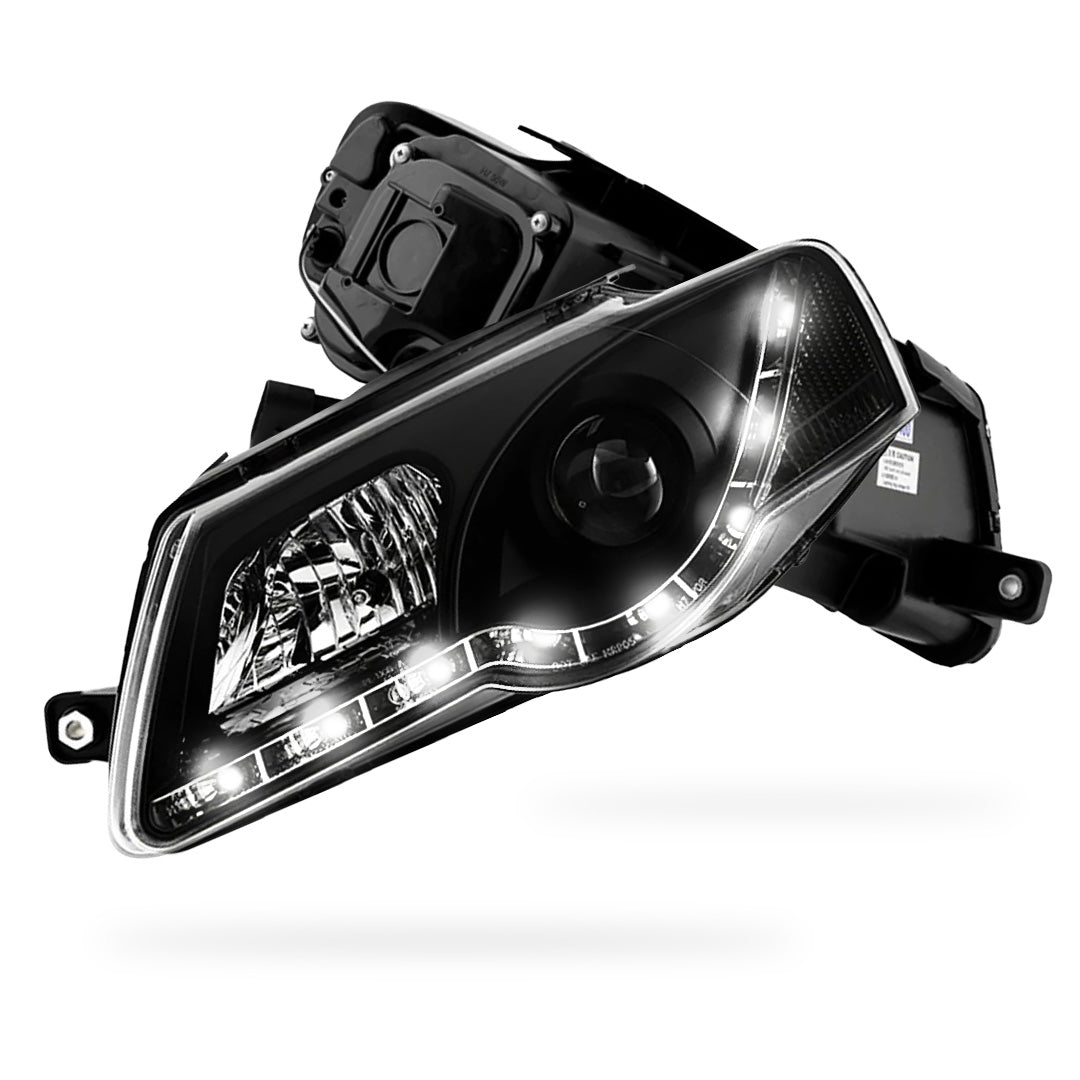 Volkswagen Passat B6 3C (2006 - 2010) DRL LED Dual Beam Projector Headlights LH + RH