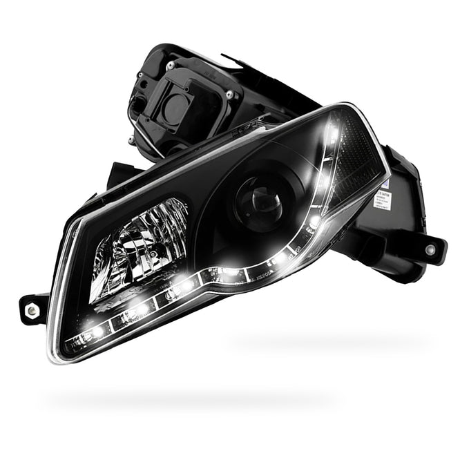 Volkswagen Passat B6 3C (2006 - 2010) DRL LED Dual Beam Projector Headlights LH + RH