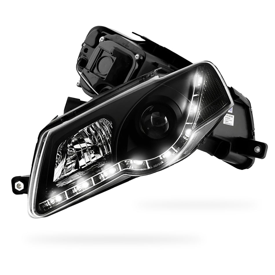Volkswagen Passat B6 3C (2006 - 2010) DRL LED Dual Beam Projector Headlights LH + RH