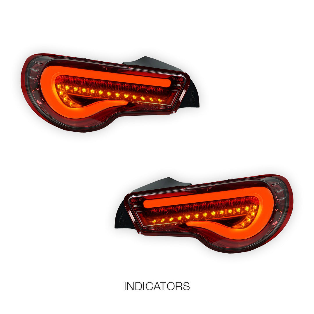 Subaru BRZ / ZC6 (2012 - 2021) Valenti JDM Sequential Clear Red LED Tail Lights LH + RH