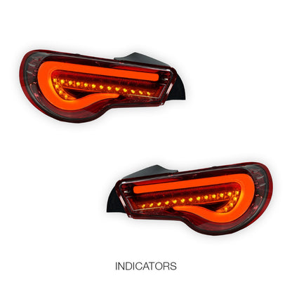 Subaru BRZ / ZC6 (2012 - 2021) Valenti JDM Sequential Clear Red LED Tail Lights LH + RH