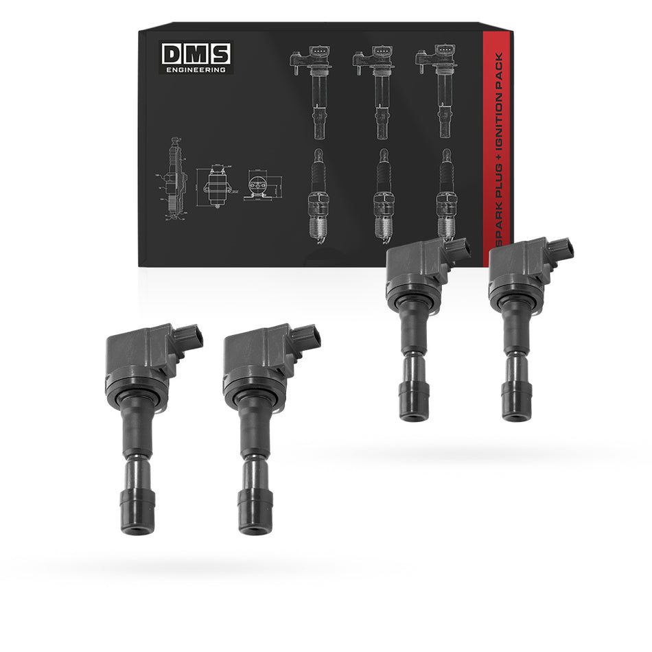 Honda Jazz GE (2008 - 2014) 1.3L / 1.5L Ignition Coils and Spark Plugs Complete Set