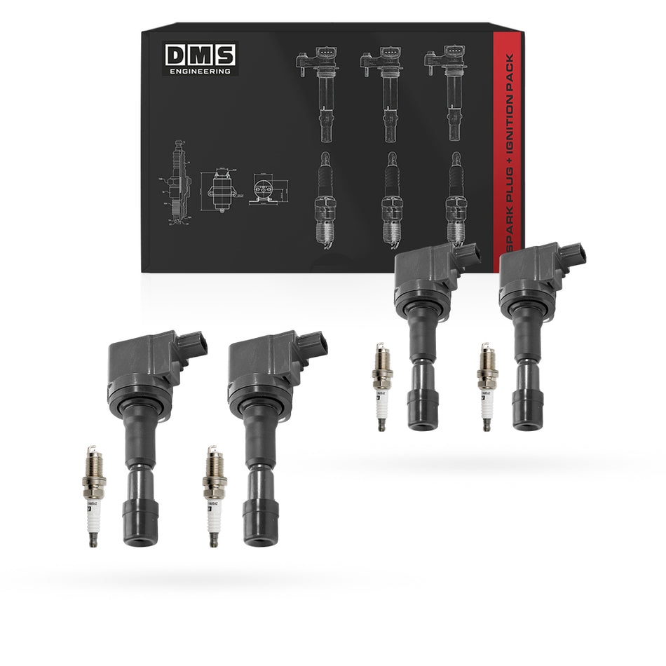 Honda Jazz GE (2008 - 2014) 1.3L / 1.5L Ignition Coils and Spark Plugs Complete Set