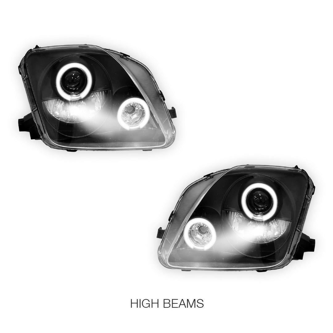 Honda Prelude BB 5th Gen (1997 - 2001) JDM CCFL Angel-Eye Projector Headlights LH + RH