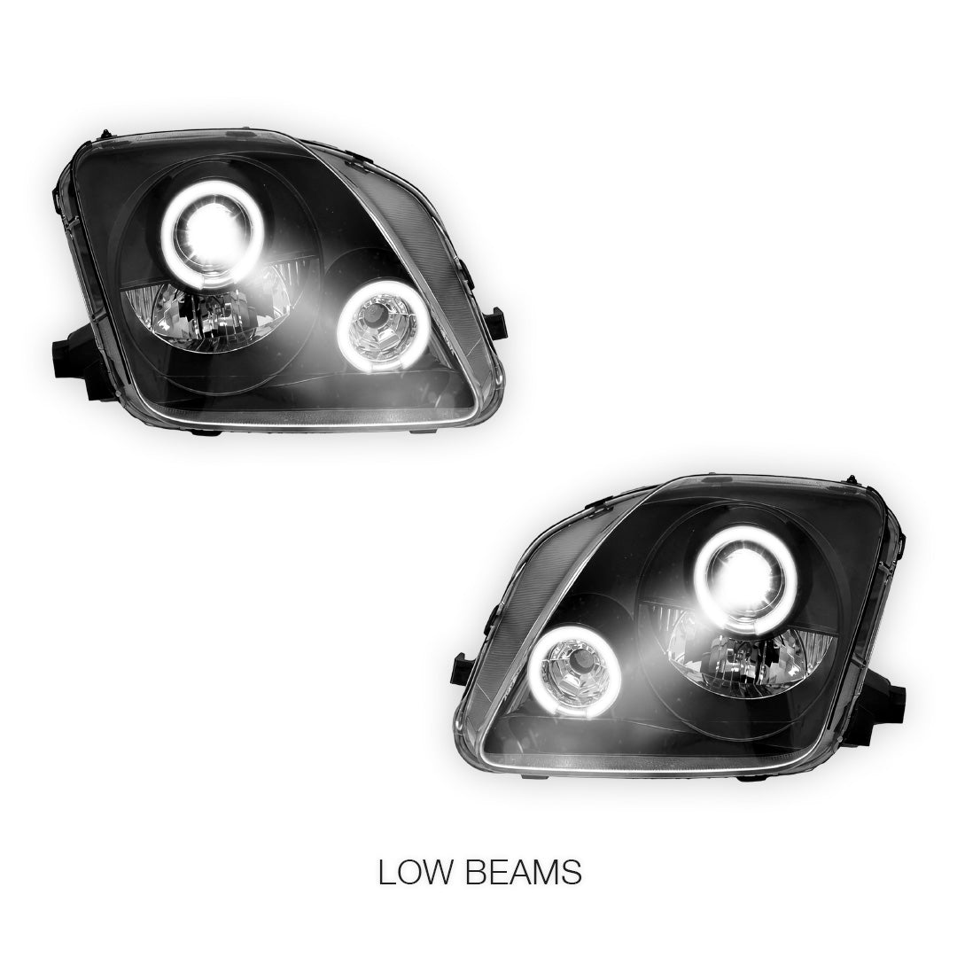 Honda Prelude BB 5th Gen (1997 - 2001) JDM CCFL Angel-Eye Projector Headlights LH + RH