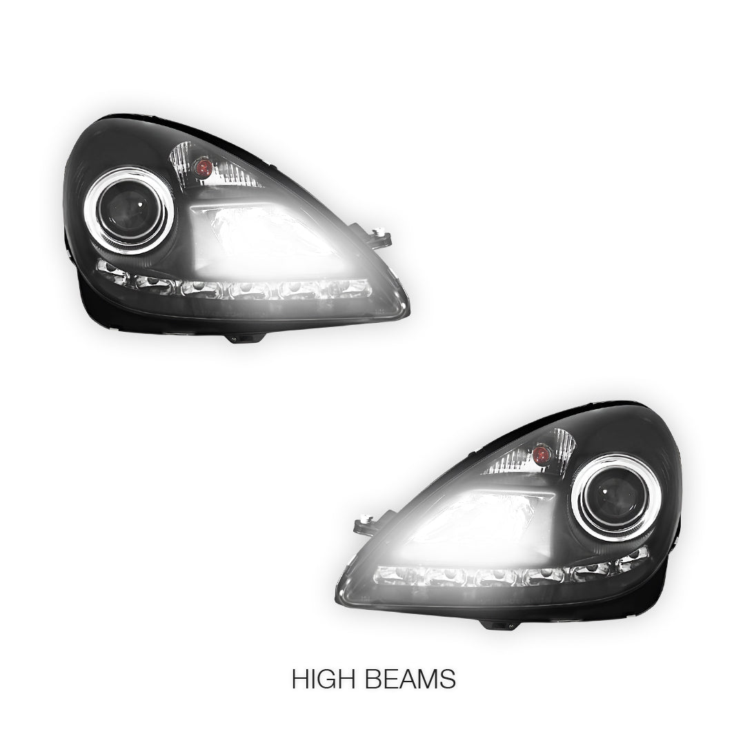 Mercedes-Benz SLK-Class R171 (2003 - 2010) Halogen Model LED DRL Projector Headlights LH + RH