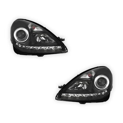 Mercedes-Benz SLK-Class R171 (2003 - 2010) Halogen Model LED DRL Projector Headlights LH + RH