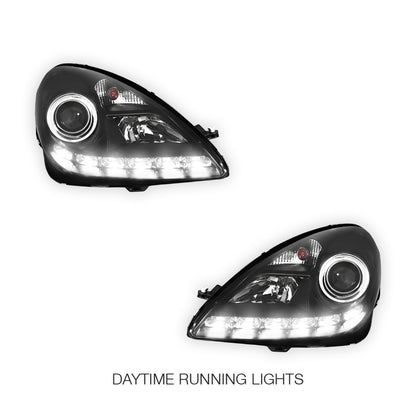 Mercedes-Benz SLK-Class R171 (2003 - 2010) HID / Xenon Model LED DRL Projector Headlights LH + RH