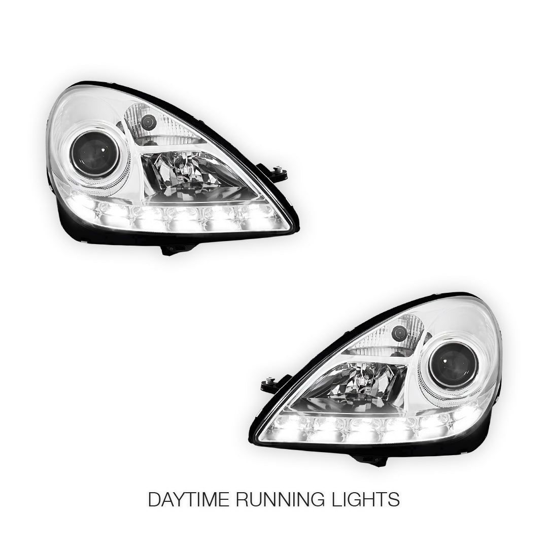 Mercedes-Benz SLK-Class R171 (2003 - 2010) HID / Xenon Model LED DRL Projector Headlights LH + RH