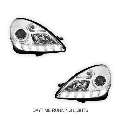 Mercedes-Benz SLK-Class R171 (2003 - 2010) HID / Xenon Model LED DRL Projector Headlights LH + RH