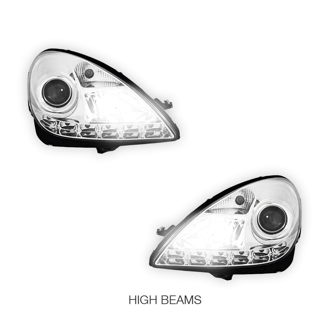 Mercedes-Benz SLK-Class R171 (2003 - 2010) HID / Xenon Model LED DRL Projector Headlights LH + RH