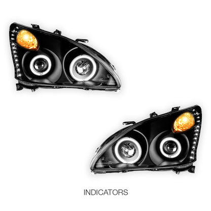 Lexus RX350 GSU30 / MCU35 (2006 - 2008) LED DRL & CCFL-Angel Eyes Projector Headlights LH + RH