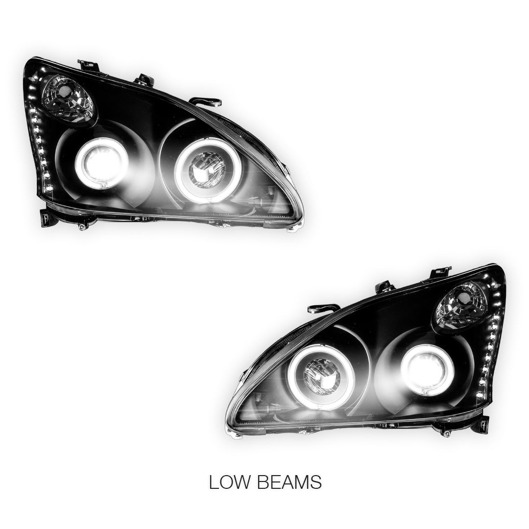 Lexus RX350 GSU30 / MCU35 (2006 - 2008) LED DRL & CCFL-Angel Eyes Projector Headlights LH + RH