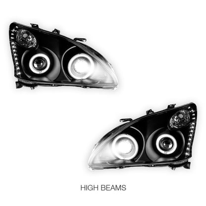Lexus RX350 GSU30 / MCU35 (2006 - 2008) LED DRL & CCFL-Angel Eyes Projector Headlights LH + RH