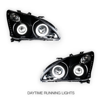 Lexus RX400H MHU33 / MHU38 (2005 - 2008) LED DRL Projector Headlights LH + RH