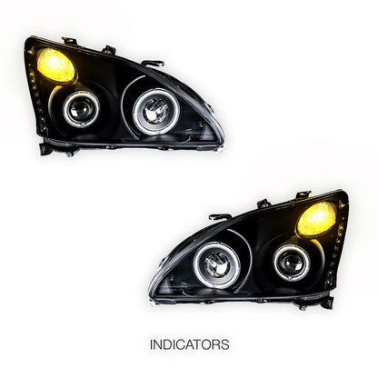 Lexus RX400H MHU33 / MHU38 (2005 - 2008) LED DRL Projector Headlights LH + RH