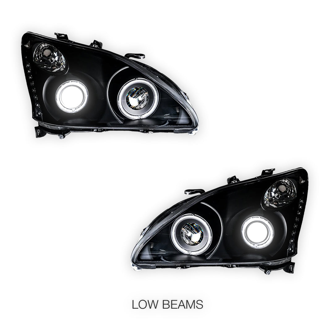 Lexus RX400H MHU33 / MHU38 (2005 - 2008) LED DRL Projector Headlights LH + RH