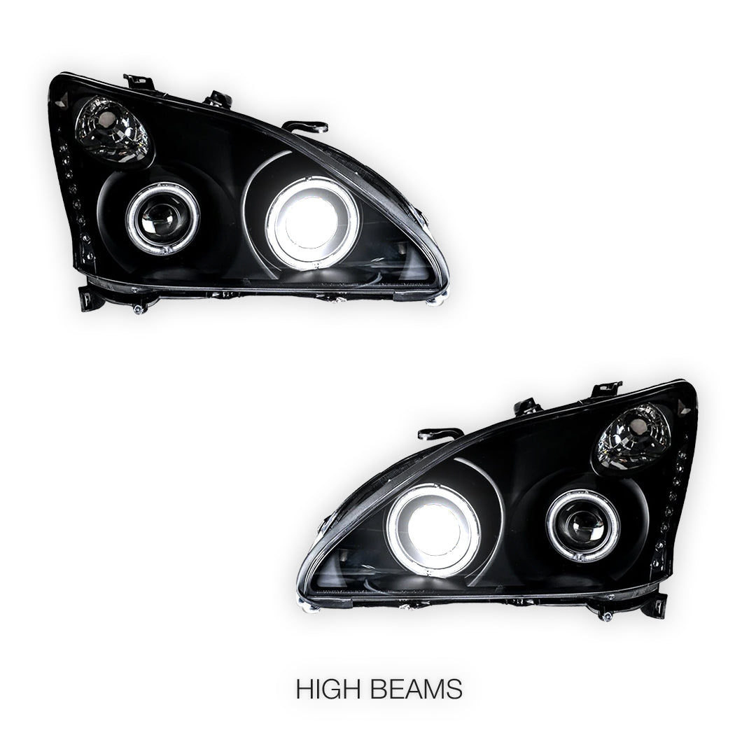Lexus RX400H MHU33 / MHU38 (2005 - 2008) LED DRL Projector Headlights LH + RH