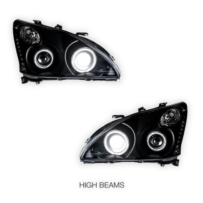 Lexus RX400H MHU33 / MHU38 (2005 - 2008) LED DRL Projector Headlights LH + RH
