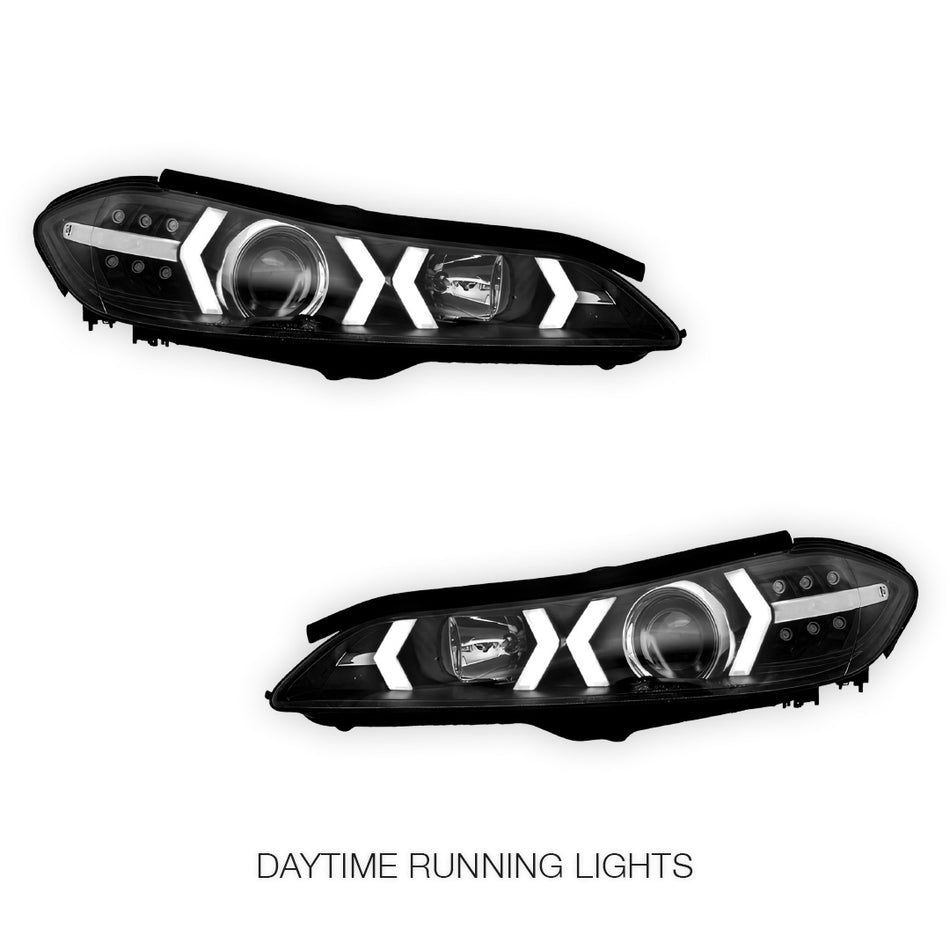 Nissan 200SX S15 (1999 - 2002) LED 3D DRL Bar Projector Headlights LH + RH